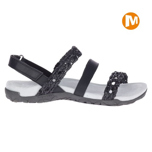 Merrell Terran Braid Slingback Sandalen Damen Schwarz [DE-SAZMW]